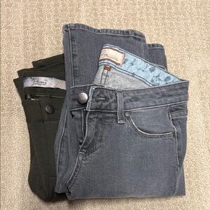 Paige Gray jeans and Green Jegging Set